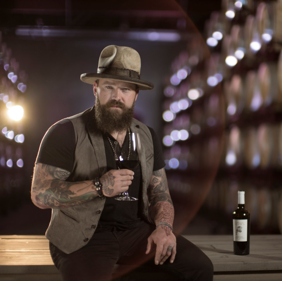 Zac Brown and his J. Alexander Brown wines (Courtesy)